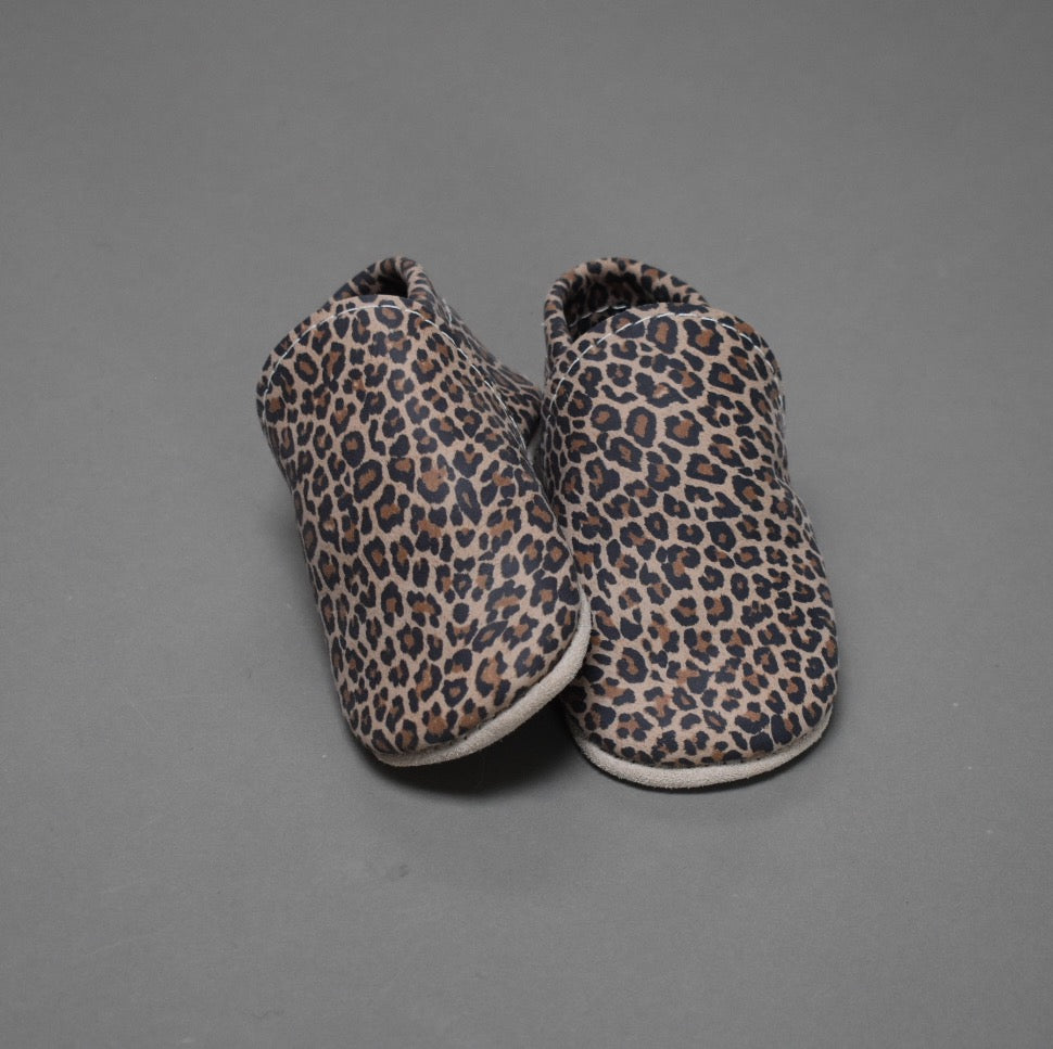 leather loafers - leopard