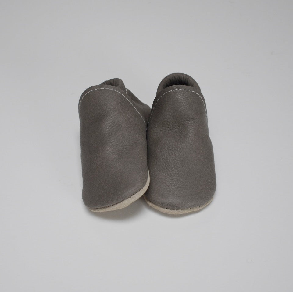 leather loafers - stone