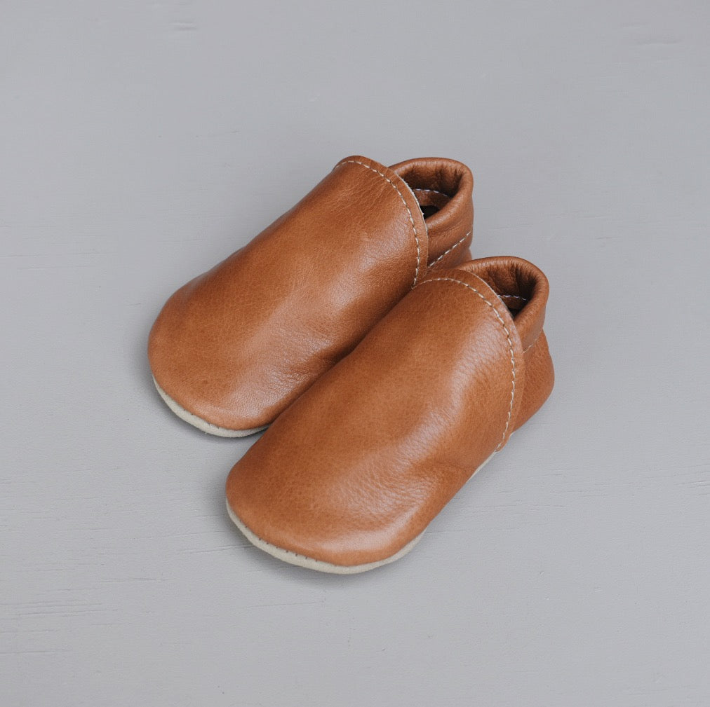 leather loafers -toffee